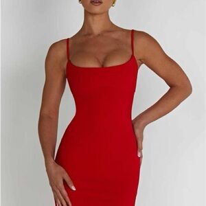 Chic Scarlet Mini Dress